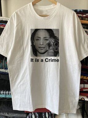 90s Sade Parody It Is a Crime  White Tee